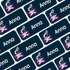 Personalized Name Labels for Kids (120) – Custom Waterproof & Durable Stickers for Clothing, Daycare, Office & School Supplies - Space