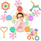 TOMYOU 400 Pieces Building Blocks Kids STEM Toys Educational Building Toys Discs Sets Interlocking Solid Plastic for Preschool Kids Boys and Girls Aged 3+, Safe Material Creativity