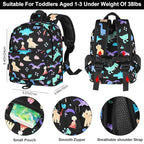 Accmor Toddler Backpack Leash, Cute Dinosaur Kids Backpack with Anti Lost Wrist Link, Mini Child Backpack Leash Baby Walking Harness for Outdoor Travel, Adorable Backpack Tether for Boys
