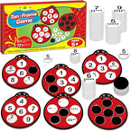 Math Games for Kids, Math Manipulatives Kindergarten Preschool Counting Toys, Ten Frame Set Addition and Subtraction Flash Cards Matching Bingo Number Games Homeschool Classroom Must Haves