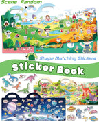 Reusable Sticker Book for Toddlers 2-4 Years, Stickers for Kids, Toddler Sticker Book Ages 1-3, Toddler Craft Activities, Toddlers Travel Toys Ages 2+ Boy Girl Birthday Gifts