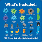 Learning Resources Gears! Gears! Gears! Robots in Motion Building Set - 116 Pieces, Ages 5+, Robot Toy, STEM Toys for Kids, Robots for Kids