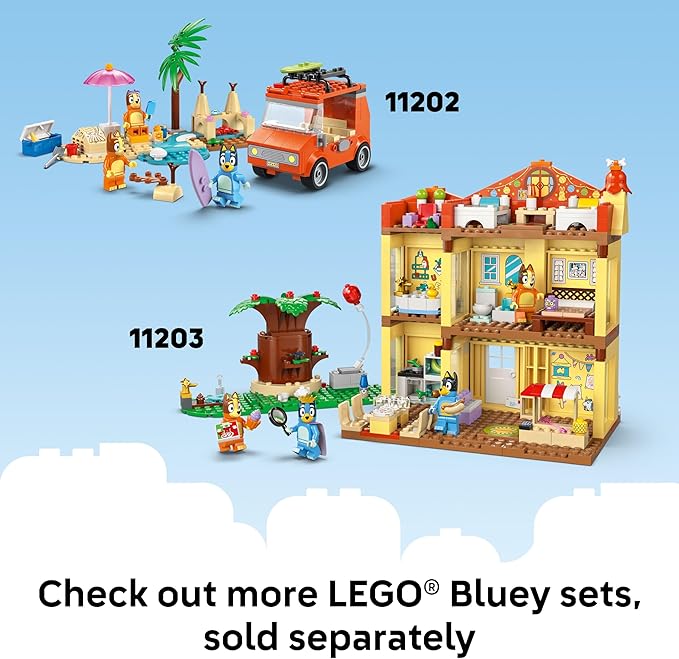 LEGO Bluey Playground Fun with Bluey and Chloe Sensory Building Blocks - Preschool Pretend Play & Learning Toys for Kids - 4 Year Old Girl & Boy Birthday Gifts - 11201