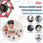 12 Pack Finger Robot Transformable Spinners for Kids Adults,Creative Deformable Fidget Fingertip Gyro Mechanical Top DIY Spiral Chain ADD ADHD Autism Metal Toy Changeable Octopus Stress Relief Gifts