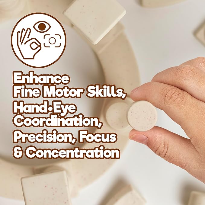 Taksa Toys Ancient Greek Dome Stem Toys Educational Stackable Building Blocks, for Kids Ages 7 8 9 10+ Years Old, Indoor Premium Architectural Kit Construction Games, Montessori Children Toys 54 Pcs