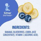 Gerber Stage 2 Baby Food, Banana Blueberry Puree Pouch, 2 Servings of Fruit, No Added Sweetener, No Artificial Colors or Flavors, 12-Pack