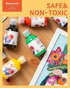 Fantastory Tempera Paint for Kids 8 Colors (8.4 oz Each) Washable, Non-Toxic for Poster and Sponge Painting, Finger and Hand Paint Bottles Gifts