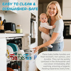 TonGass (3-Pack) TonGass Universal Fit Baby Bottle Holders with Easy Grip Handles for Babies to Hold Their Own Bottle - BPA-Free Soft Silicone