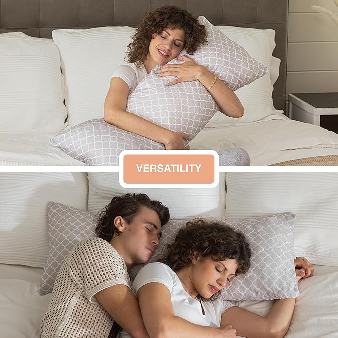 Pharmedoc Body Pillow, Pregnancy Pillows, Side Sleeper Pillow, Long, Memory Foam Pillow, Arabesque