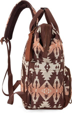 Wrangler Aztec Backpack Organized Daypack Travel Baby Bag with Stroller Strap and Side Bottle Pockets WG2204-9110BR