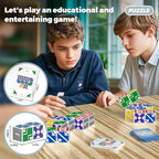 Matching Puzzle Game for Kids & Adults, Family Board Games Block for Boys & Girls Ages 4-8 8-12, 2+ Player Card Puzzles for Children 3+ Year Olds