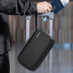 tomtoc Passport Holder Family with RFID Blocking, Passport Wallet Women Men, with Airtag & Sim Card Holder and Eject Pin, Travel Document Organizer with Wrist Strap, Up to 4 Passports, Water-resistant