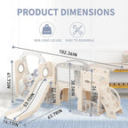 Toddler Outdoor Climber Playset with Basketball for Kids Ages 1 to 3 Years Slide and Swing Set 12 in 1 Playground Indoor Slide for Kids Durable Ecofriendly Plastic Backyard Playset White