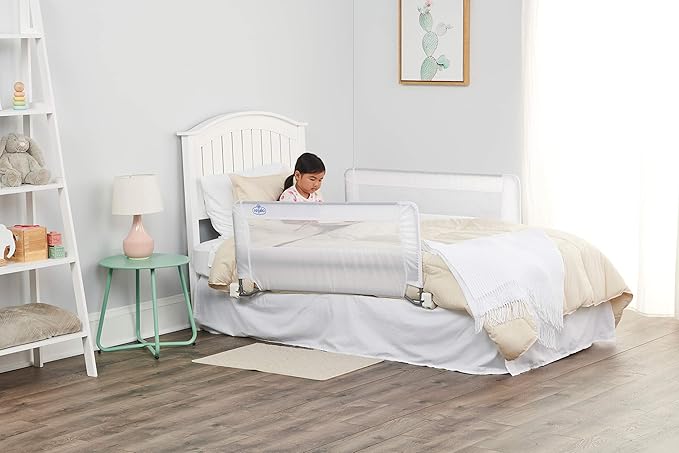 Regalo Swing Down Double Sided Bed Rail Guard, with Reinforced Anchor Safety System(Pack of 2)
