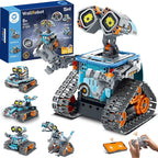 Sillbird Robot Building Kit with Remote Control STEM Gifts for Kids Age 8-12, Coding Robotics Technic Toy Set for Boys' Birthday, Buildable 5-in-1 Models with 435 Pieces