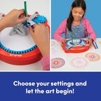 Spirograph Electric Machine - Arts and Crafts, Kids Toys, Art Supplies, Craft Supplies, Drawing Kit, Spiral Art, Classic Gear Design Kit, Case, Pens, Design Sheet Included, Ages 8+