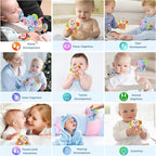 BLOOBLOOMAX Sock rattles for Babies 0-24 Months Baby Animal Foot Finder Educational Toys