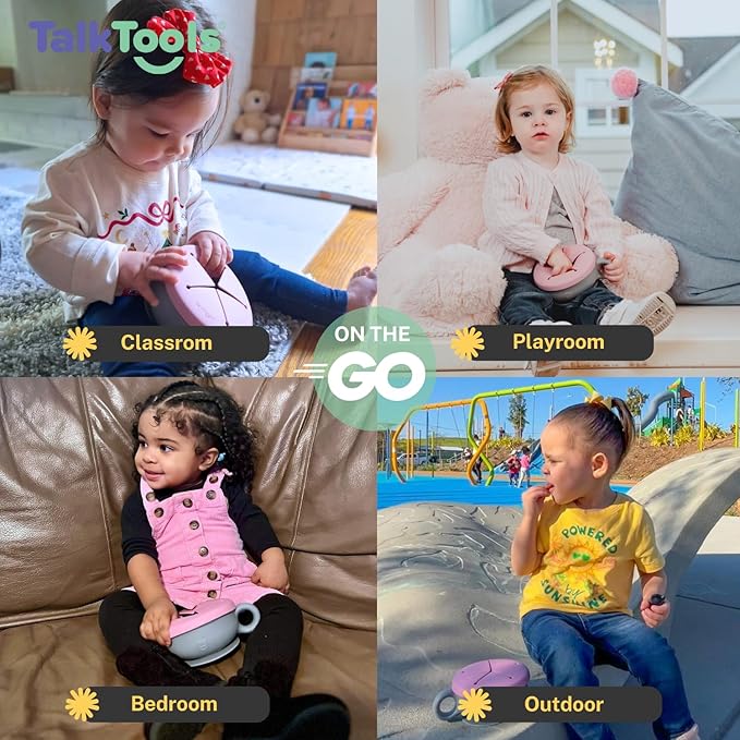 TalkTools Itsy Bowl & Snack Lid | Suction silicone dish for toddlers | Safe, fun, self-feeding mealtime essential (Bubblegum).