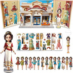 Yuzee Paper Dolls Stickers - Magnetic Dress Up Dolls for Girls - Toddler Travel Toys - 1 Paper Doll and 33 Clothing Accessories with 3D Magnetic Game Scene, Foster Creativity and Imagination
