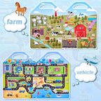 6 Set (260pcs) Puffy Sticker Books Activity for Kids, Animal, Farm, Dinosaurs, Space, Vehicle, Ocean, 3D Reusable Stickers for Boys and Girls, Travel Sticker Books for Kids Ages 3+