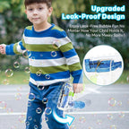 Kid Odyssey 2 Pack Bubble Gun with 4 Refill Solution and 3 Colorful LED Light, Bubble Machine for Kids, Bubble Maker for Party Favors, Birthday Gift, Indoor Outdoor Toys for Toddlers