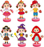 TOYSTER'S Magnetic Wooden Dress-Up Dolls Toy | Pretend Play Set Includes: 1 Wood Doll with 30 Assorted Costume Dress Ideas | Not Your Average Paper Doll | Great Gift Idea for Little Girls 3+
