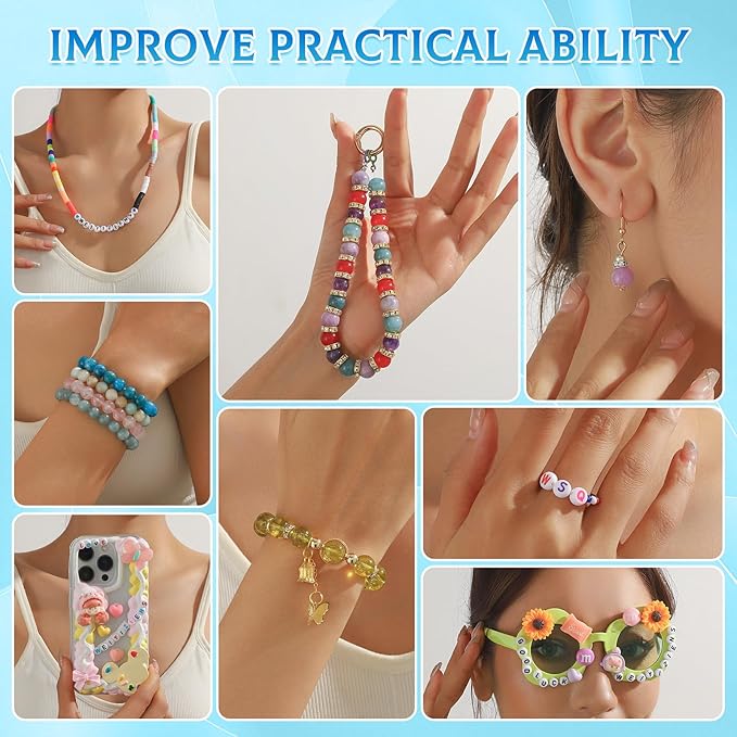 1400pcs Letter Beads, 4x7 mm Acrylic Alphabet Beads, Beads for Jewelry and Bracelet Making, in 28 Grid Box (Black and Gold)