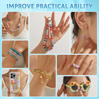 1400pcs Letter Beads, 4x7 mm Acrylic Alphabet Beads, Beads for Jewelry and Bracelet Making, in 28 Grid Box (Black and Gold)