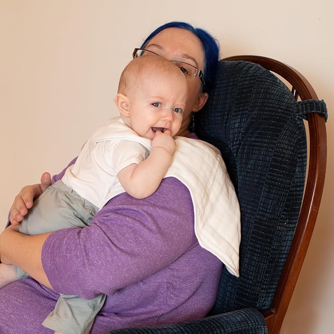 green sprouts Organic Cotton Muslin Burp Cloths, Adult Use Only, Hypoallergenic, Standard 100 by Oeko-TEX® Certified, Tested for Hormones Large