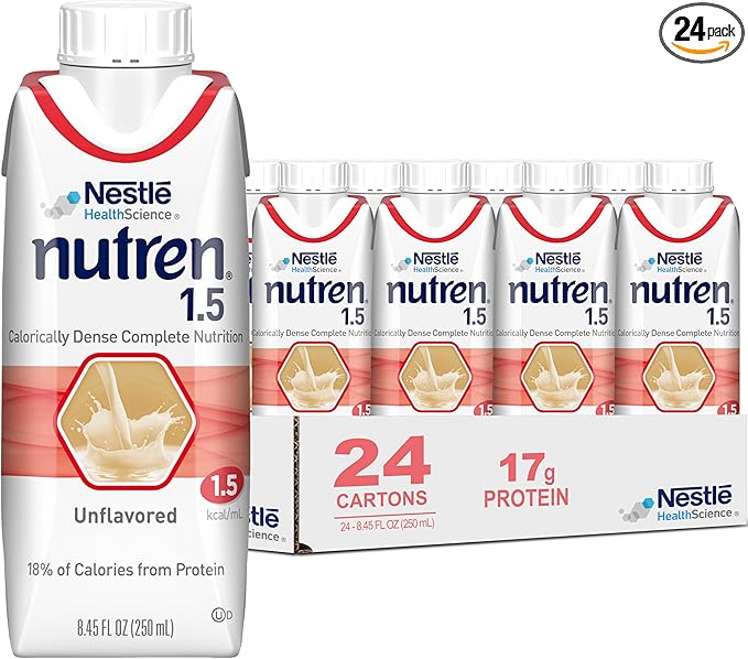 Nestle Nutren 1.5 Tube Feeding Formula Unflavored 250 mL Carton 24 Ct
