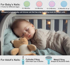 Baby Nail Trimmer 6 in 1, Usage Labeled Case, Royal Angels Baby Electric Nail File, Baby Grooming Kit Manicure Set for Toddler and Adults, Newborn Toddler Toes & Fingernails Nail Care Kit (Babyblue)