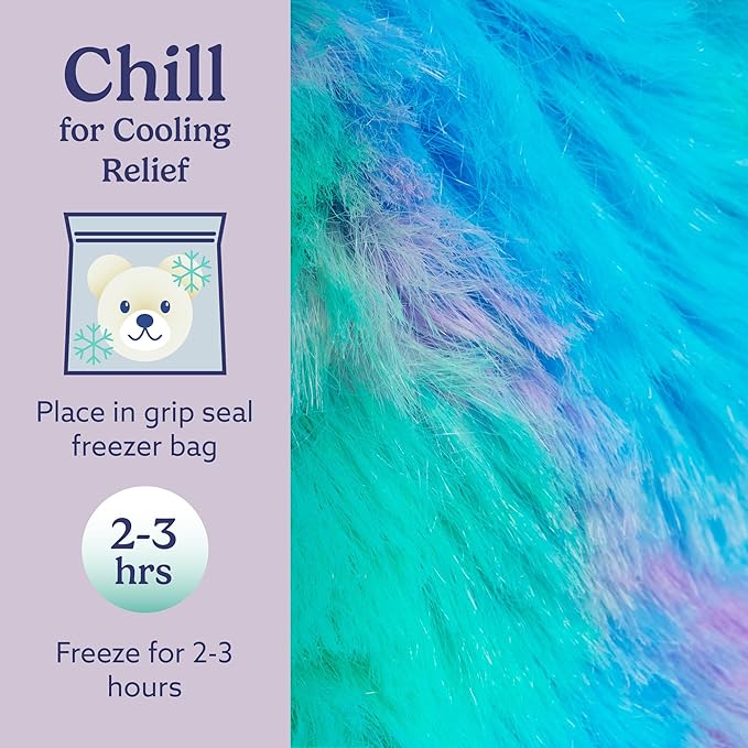 warmies Junior Microwavable & Weighted Stuffed Animals, Rainbow Dinosaur - Heated Stuffed Animal Plushie for Warmth & Comfort - Soft Plush Toys for Adults & Children (Boys, Girls, Babies & Toddlers)