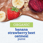 Gerber Stage 2 Baby Food, Organic Banana Strawberry Beet Oatmeal, Baby Puree, 12PK
