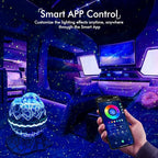 Rossetta Star Projector, Galaxy Projector LED Lights for Bedroom, App Control Projector with Bluetooth Speaker and White Noise, Night Light for Kids Adults, Christmas, Party, Ceiling, Room Decor