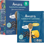 Amara Organic Baby Food - Stage 3 - Black Bean & Sweet Corn - Baby Cereal to Mix With Breastmilk, Water or Baby Formula - Shelf Stable Baby Food Pouches Made from Organic Veggies - 5 Pouches, 3.5oz Per Serving