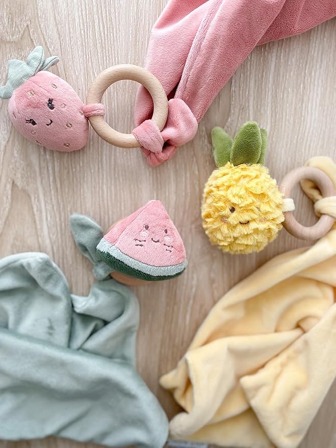 MON AMI Water Melon Plush Lovey for Babies – 11” | Security Blanket and Teether for Newborns