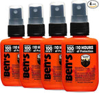 Ben's 100 Tick & Insect Repellent - Alcohol-Free DEET Insect Repellent Pump Spray - Offers 10 Hours of Protection for Adults & Children - 1.25 fl oz (Pack of 4)