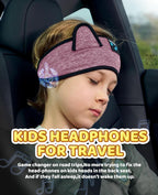 Kids Headphones, Bluetooth Headband Earphones for Children,Baby,Toddlers.Kids Headband Headphones for Home,Plane & Car Travel Accessories with Wired Playback 3.5 MM Jack, Wireless & Wired Palyback