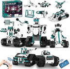 STEM Robot Toys for 8-14, 12 in 1 Remote Control Robotics Toys for Kids, Programmable Building Robot Kit Birthday Present for Science Educational(469 Pcs)