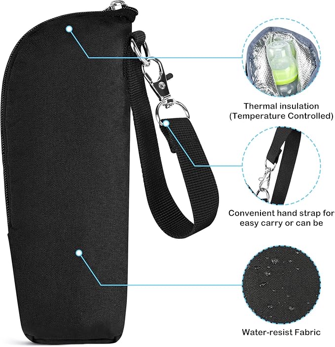 Accmor Baby Bottle Cooler Tote Bags, Insulated Breastmilk Cooler Bag, Nursing Bottle Cooler Warmer Bag for Nursing Mom Daycare Travel