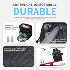 KABAQOO Diaper Bag Backpack with Detachable Changing Station, Large Capacity Baby Diaper Bags for Boys & Girls, Baby Registry Search Stuff & Shower Gifts, Newborn Essentials Must Haves, Black-2s