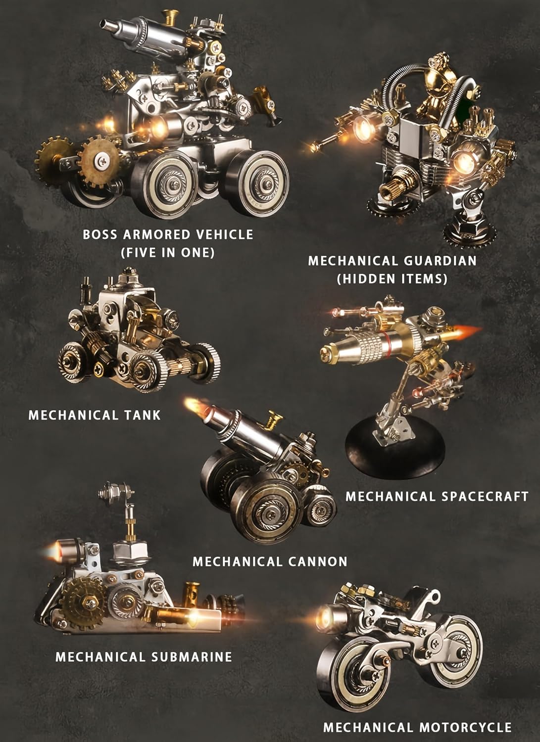 3D Metal Puzzle for Adults, Metal Model kit, Mechanical Armor Puzzle, Adult Brain teasers - The Best Gift for Men (Cannon)