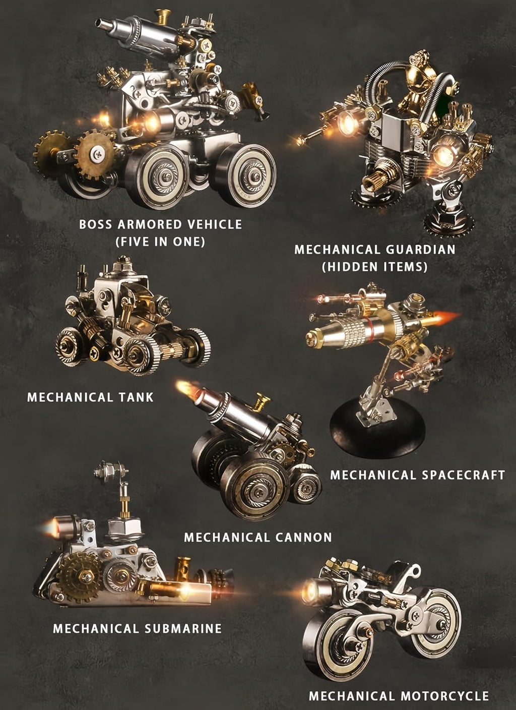 3D Metal Puzzle for Adults, Metal Model kit, Mechanical Armor Puzzle, Adult Brain teasers- The Best Gift for Men (Guardian)