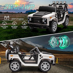 12V SUV 5MPH 2-Seater Ride on Toys, Ride-on Truck Toy w/Parent Remote,4W/2D 3-Speed Kids Electric Vehicles with Motor,Spring Suspension,LED,Music (12V Electric Ride on Truck SUV)