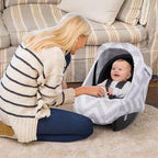 Metplus 2-in-1 Baby Car Seat Cover, Multi Use Cover for Baby Car Seat Canopy with Privacy Sun Shade, Protect Your Baby's Safety Seat with Style, Infant Carrier Covers for Boys & Girls