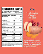 Amara Organic Baby Food - Stage 2 - Sweet Potato Raspberry - Baby Cereal to Mix W/Breastmilk, Water or Baby Formula - Shelf Stable Baby Food W/Organic Fruit and Veggies - 5 Pouches 3.5oz Per Serving