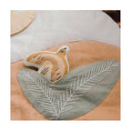 Crane Baby Activity Mat with Interactive Toys, Safari Zoo Themed Tummy Time Floor Mat, 36x36 Quilted Cotton Playmat, Infant Development Toys, Playmats for Newborn