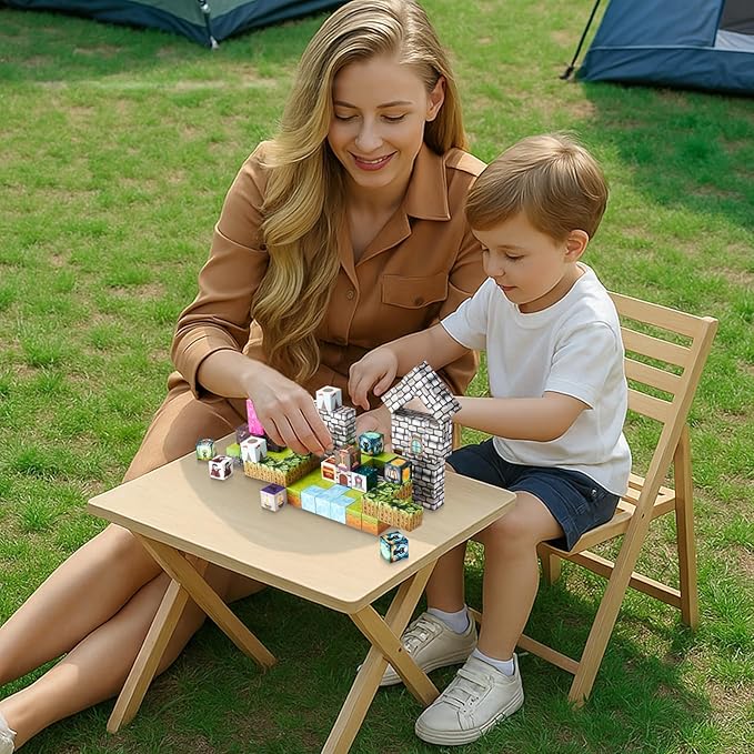 VEVOR Magnetic Blocks, 100 PCS Cemetery Zombies Set, Magnetic Building Cubes for Kids, STEM Montessori Sensory Toys for Christmas Birthday Gift, Construction Stacking Toy for 3+ Years Old Boys & Girls