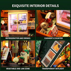 Funwhole Farm-Store Lighting Building-Bricks Set - Farm Shop LED Light Construction Building Model Set 1523 Pcs for Adults and Teen