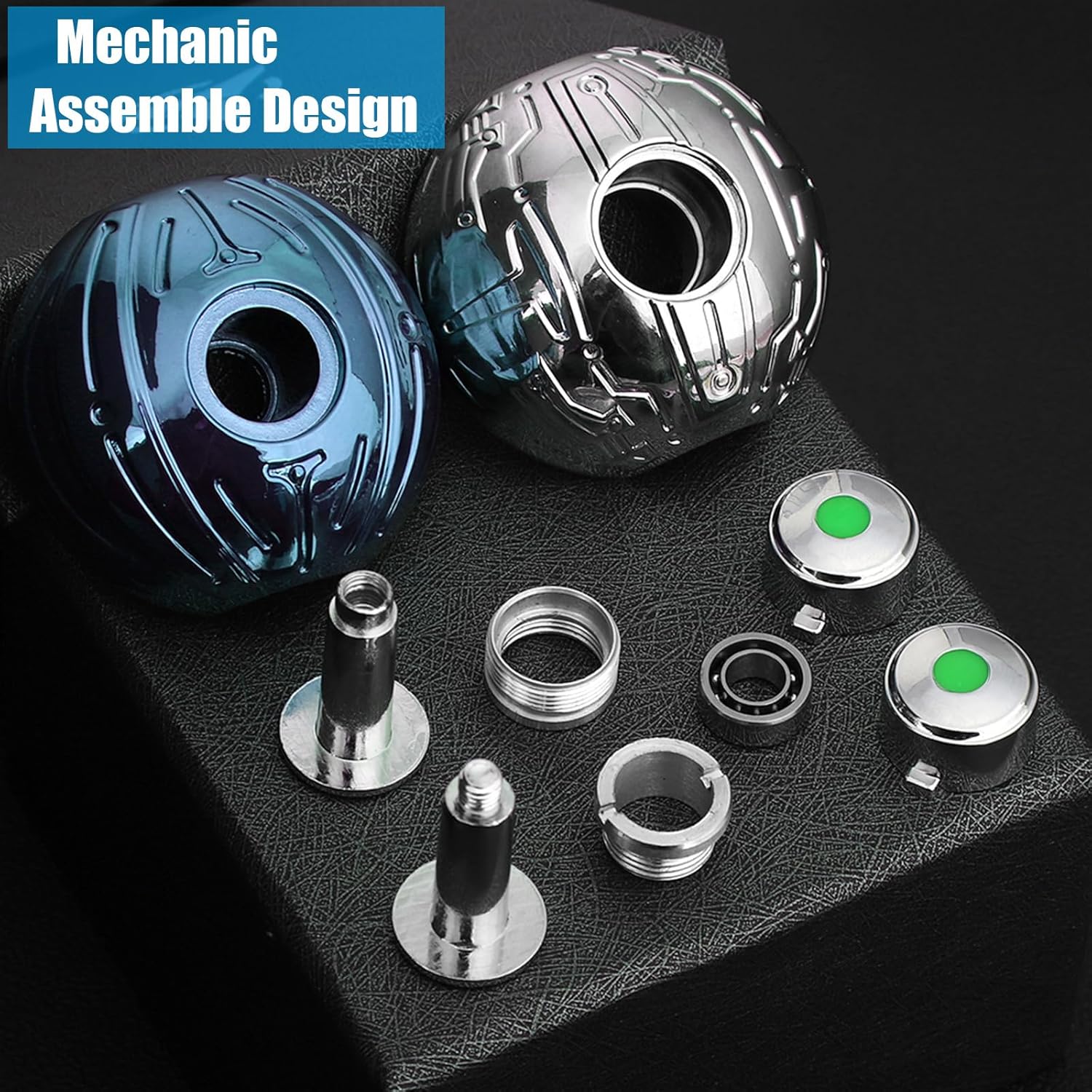 Boost Luminous Fidget Spinner Ball for Kids Adults, Glow in The Dark Kinetic Spinning Desk Toy Ball, Fidget Toys Ball for Anti Anxiety, Unique Gift PrizesToys for Christmas Birthday (Blue)